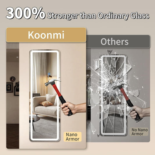 56x20 Inch Dimmable Illuminated Full Length Mirror