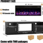LED Electric Fireplace Entertainment Center 80 Inch