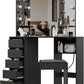 Corner Vanity Desk Black Illuminated Mirror Lights