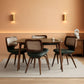 Ergonomic Walnut Swivel Dining Chairs With Armrests