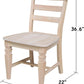 Two Java Dining Chairs Unfinished Parawood 225 Lb Capacity