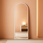 Arched FullLength Aluminum Framed Floor Mirror White