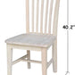 Set Of 2 Tall Mission Dining Chairs Unfinished Parawood