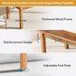 70.87 Inch Wood Dining Table Farmhouse Thickened Legs