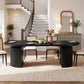 Black Modern Farmhouse Extendable Round Dining Table