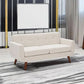 Modern Compact Beige Loveseat For Small Living Rooms