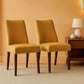 Lyncott Upholstered Dining Chair Yellow And Brown Foam Cushion
