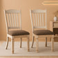 20 Inch Upholstered Dining Chair Antique White Set Of 2