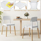White Wooden Dining Chairs Set of 4 With Ergonomic Backrest