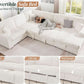 One Hundred Thirty Inch Sleeper Sofa With White Faux Fur
