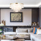 24 Inches Brushed Brass Finish FiveLight Chandelier-3