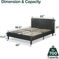 Queen Faux Leather Platform Bed Frame With Wood Slats