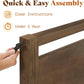 Queen Size Hardwood Platform Bedroom Frame Headboard
