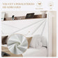 White Velvet Upholstered Bed Frame With USB Type C Ports