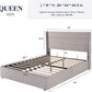 Queen Size Lift Up Storage Bed With Hydraulic Headboard