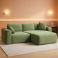 Green 106Inch Modular Sectional Sofa Luxurious Living