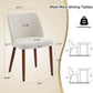 Cream White Upholstered Wooden Dining Chairs SetOf2