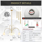 Gold Sputnik Chandelier Six Light Ceiling Pendant Light