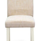 Light Beige Linen Upholstered Dining Chairs Set Of 2