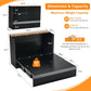 Queen Murphy Bed With Black Integrated Charging Stations Led Lighting