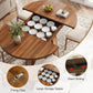 Walnut Extendable Round Dining Table Support Structure