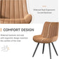Brown Upholstered Dining Chairs Mid Century Modern