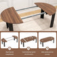 Walnut wood Oval Extendable Dining Table With Leaves