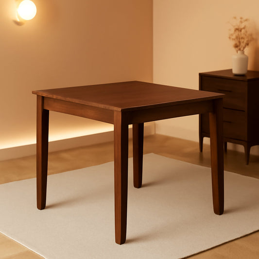 36x36 Square Edge Solid Antique Walnut Dining Table