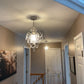 White Mini Crystal Chandelier Ceiling Light 1 Light Fixture