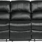 Humphreys Double Reclining Loveseat Black Faux Leather