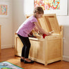 Blonde Premium Wood Toy Chest With Generous Storage Capacity