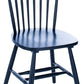 Navy Blue Windsor Spindle Solid Wood Dining Chair Set Of 2