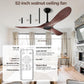 52Inches Weather proof Outdoor Ceiling Fan No Light Remote