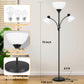 72-Inch Dimmable Black Torchiere Floor Lamp for Living Room-4