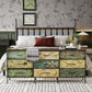 Oversize Nine Drawer Fabric Dresser Floral Pattern