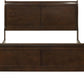 Queen Sleigh Bed Cappuccino Finish With Curvatures