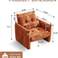 Taupe Sherpa Upholstered Accent Arm Chair Luxurious