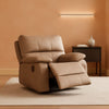 Taupe Microfiber Reclining Sofa Set for Living Room