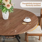 42 Inch Round Dining Table Walnut With Built In Storage