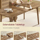 Extendable Dining Table Honey Brown 55.1 To 70.8 Inches