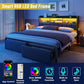 King Size Platform Bed Frame With Storage Solutions
