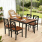 Executive Solid Rubber Wood Space Saving Dining Set