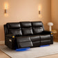 Brown Colorful LED Lighting Premium Reclining Sofa
