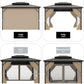 10x14 Ft Weatherproof Hardtop Aluminum Gazebo Roof