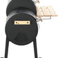Large Offset Charcoal Smoker Grill Featuring Firebox