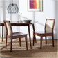 Benicio Dark Brown Natural Rattan Back Dining Chair Set of 2