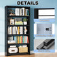 All Metal Five Tier Bookcase Matte Black Industrial