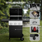 Three Burner Portable Propane Grill Weather Resistant BTU