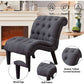 Button Tufted Slipper Chair For Compact Living Room Decor