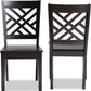 Caron Dark Brown Wood Dining Chairs Set Two Piece Collection